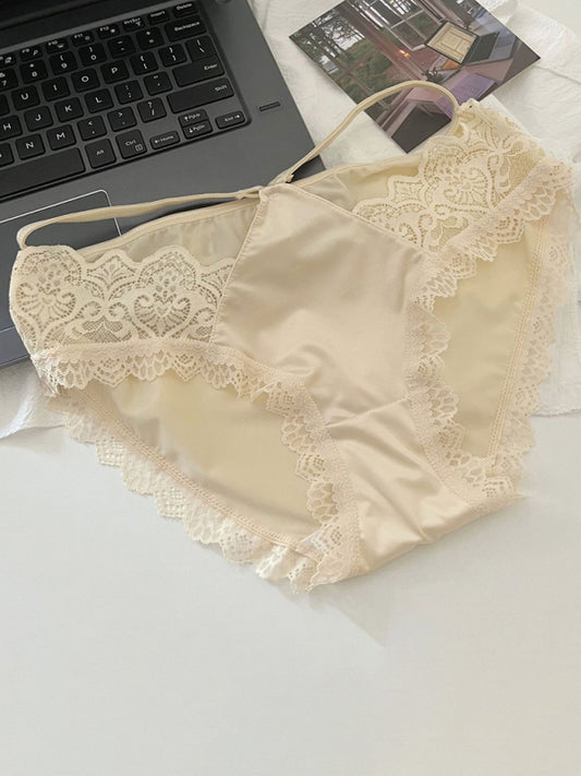 Lace Trim Low Waist Seamless Panties – Sexy Self Design Lingerie
