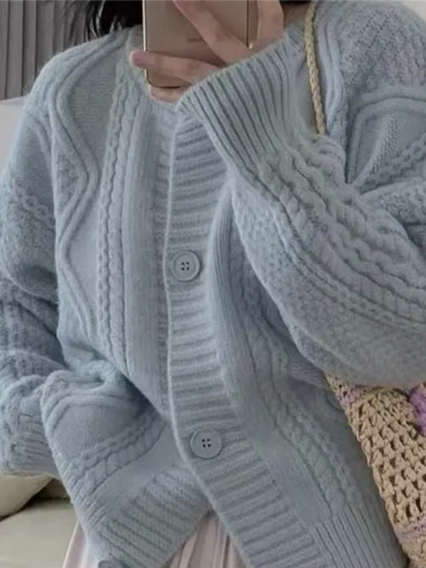 Twist Knop Gebreid Vest – Smiling Maria