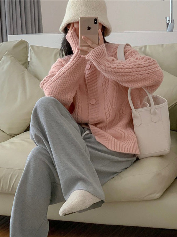 Twist Knop Gebreid Vest – Smiling Maria