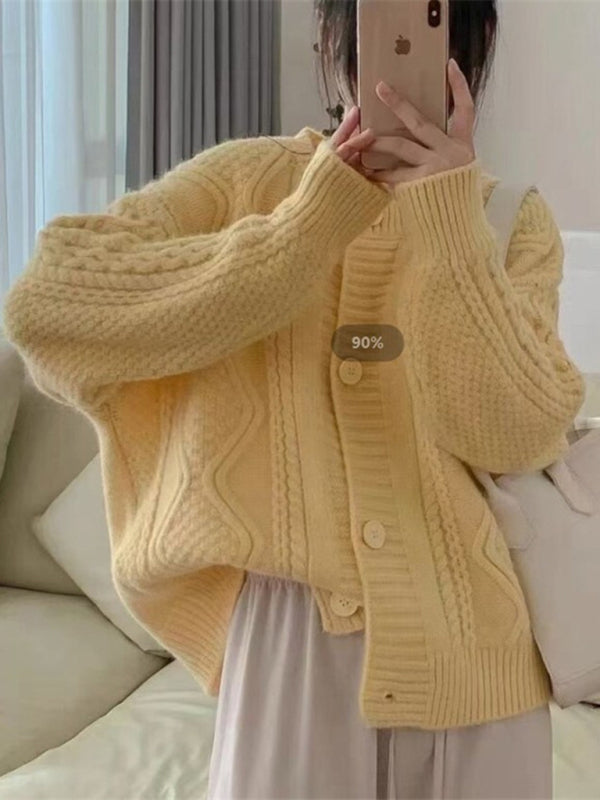 Twist Knop Gebreid Vest – Smiling Maria