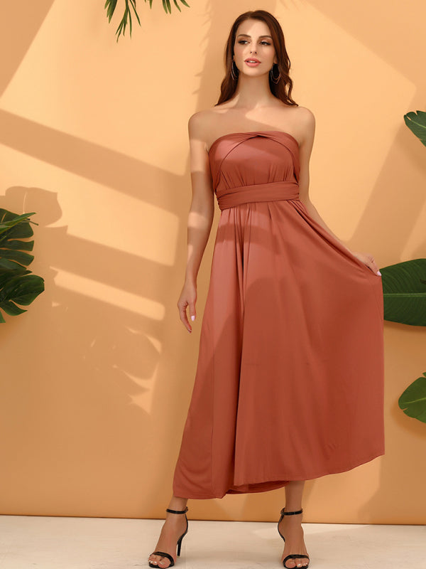 Multi-Wear Backless Bandage Maxi Dress