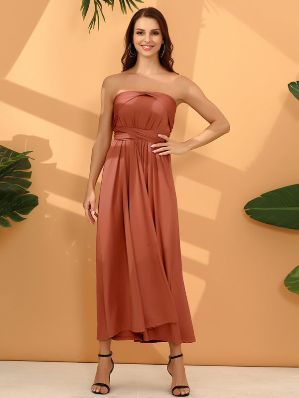 Multi-Wear Backless Bandage Maxi Dress