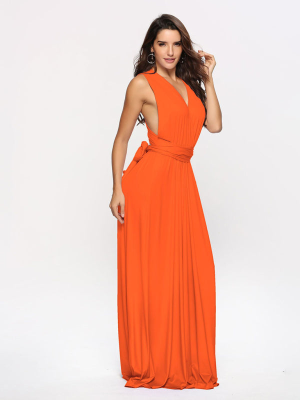 Multi-Wear Backless Bandage Maxi Dress