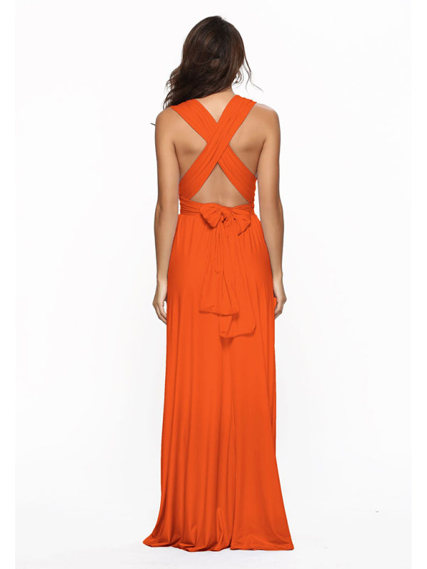 Multi-Wear Backless Bandage Maxi Dress