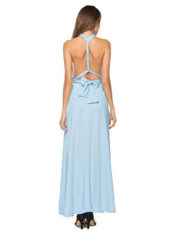 Multi-Wear Backless Bandage Maxi Dress