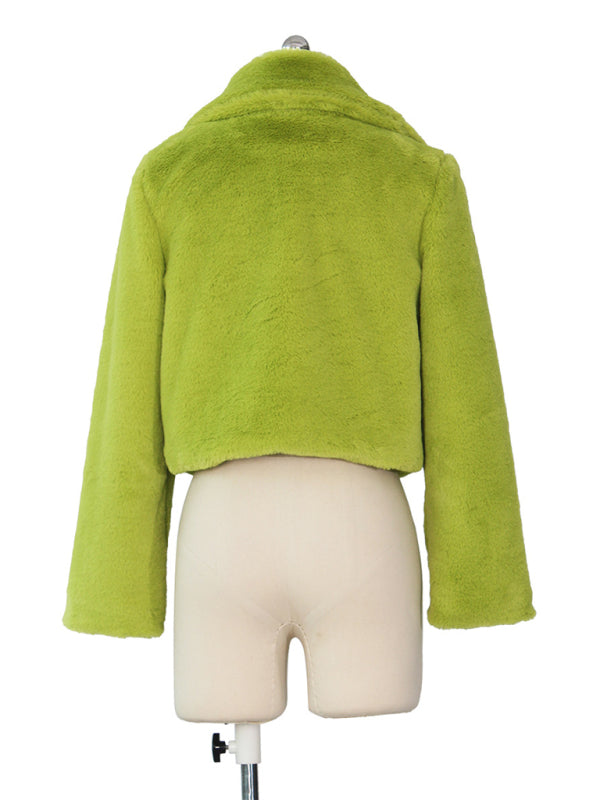 Короткая куртка с лацканами из искусственной кожи – Smiling Maria