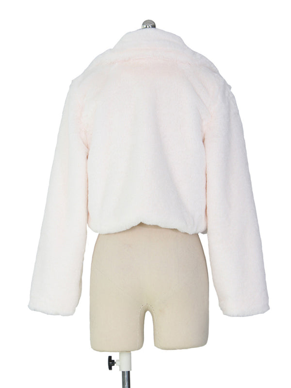 Короткая куртка с лацканами из искусственной кожи – Smiling Maria