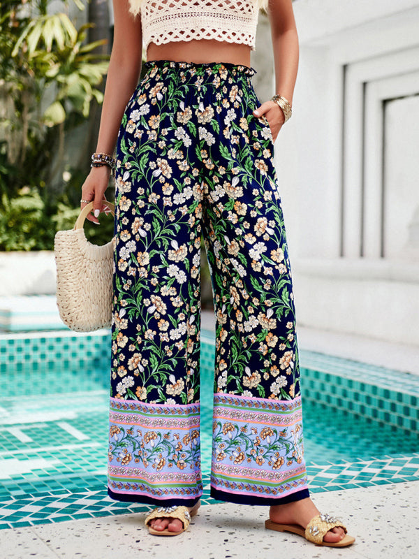 Floral Print Casual Trousers – Smiling Maria