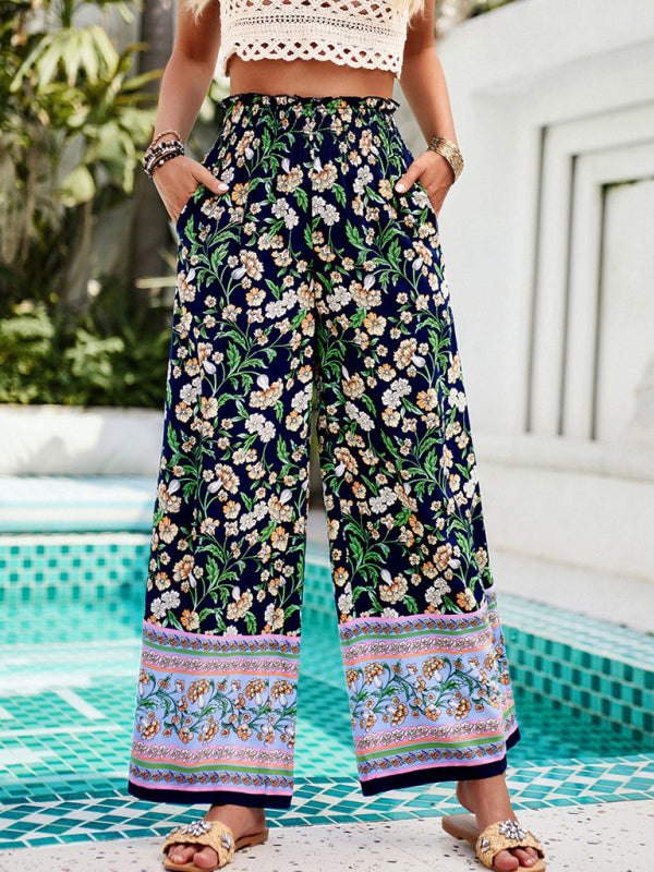Floral Print Casual Trousers – Smiling Maria