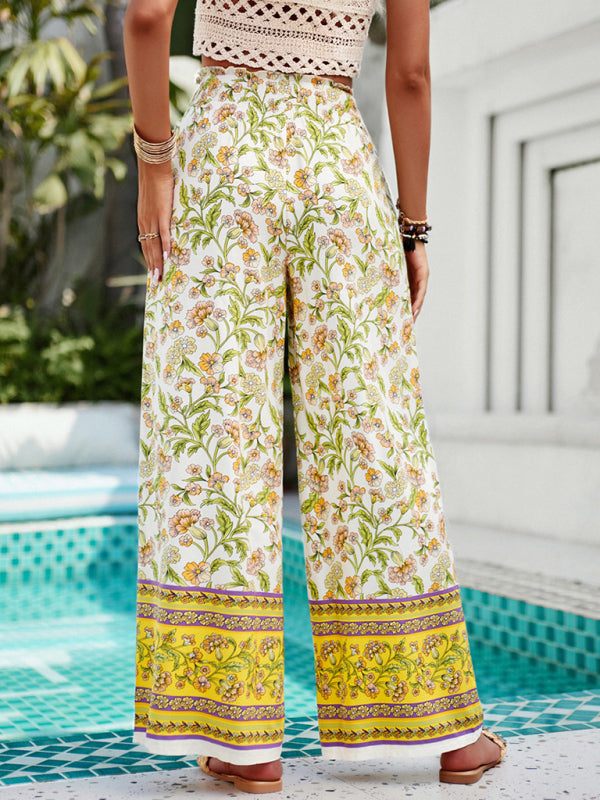 Floral Print Casual Trousers – Smiling Maria