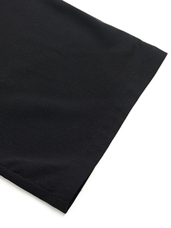 High-Waisted Wide Leg Pants with Self Design