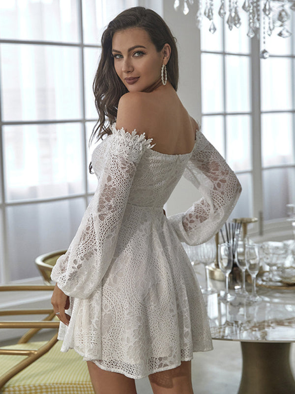 Lace One-Shoulder Skirt – Romantic Asymmetrical Dress for All Seasons