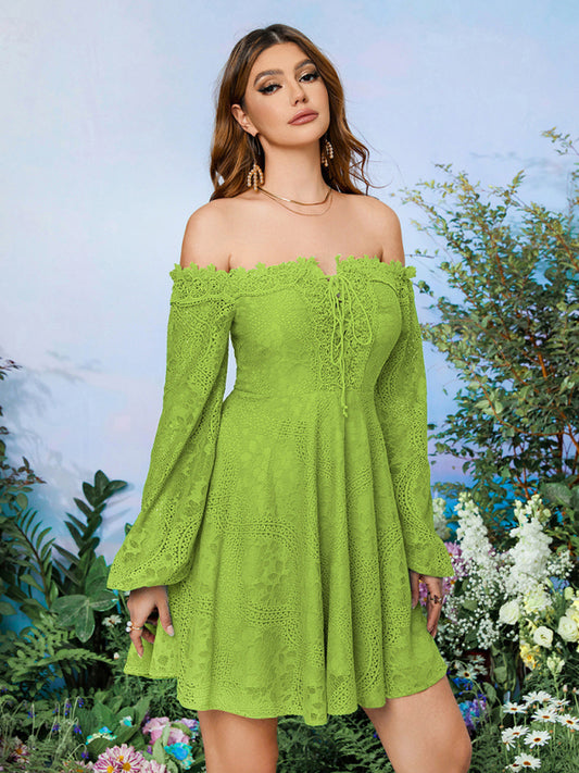 Lace One-Shoulder Skirt – Romantic Asymmetrical Dress for All Seasons