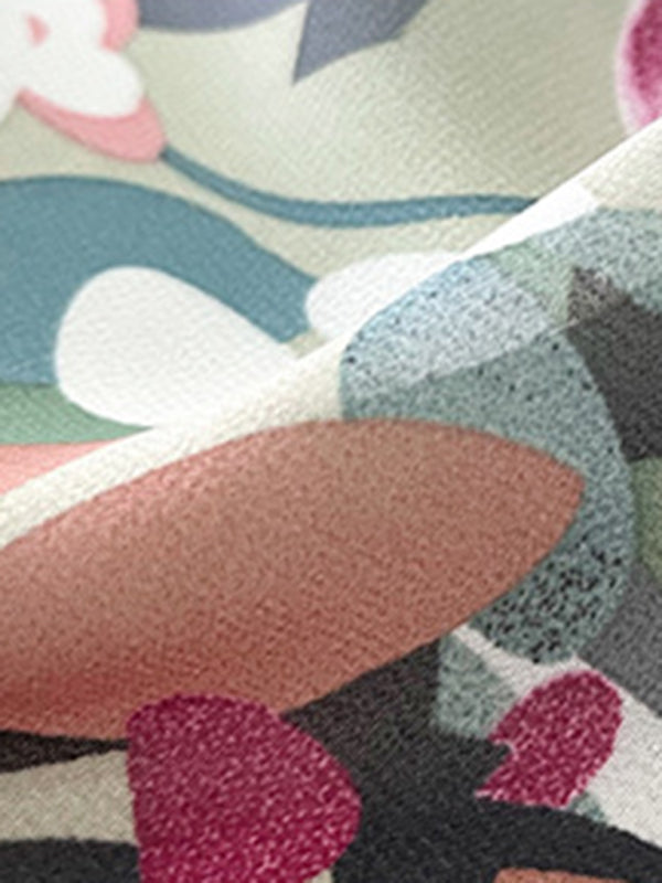 Elegant Printed Sleeveless Dress – Graceful Fit for Spring & Summer