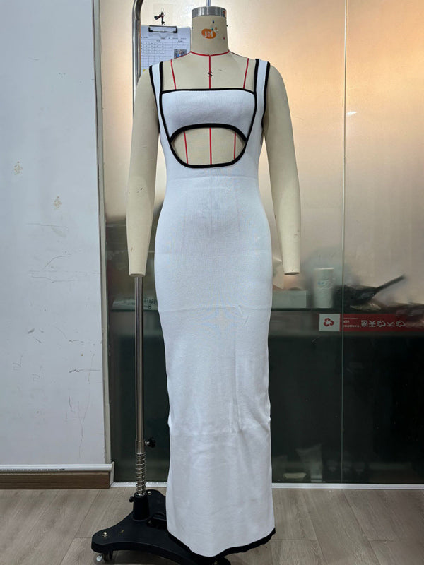 Backless Hollow Out Long Evening Dress