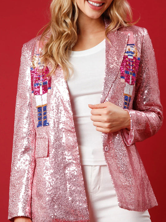 Christmas Sequined Blazer – Smiling Maria