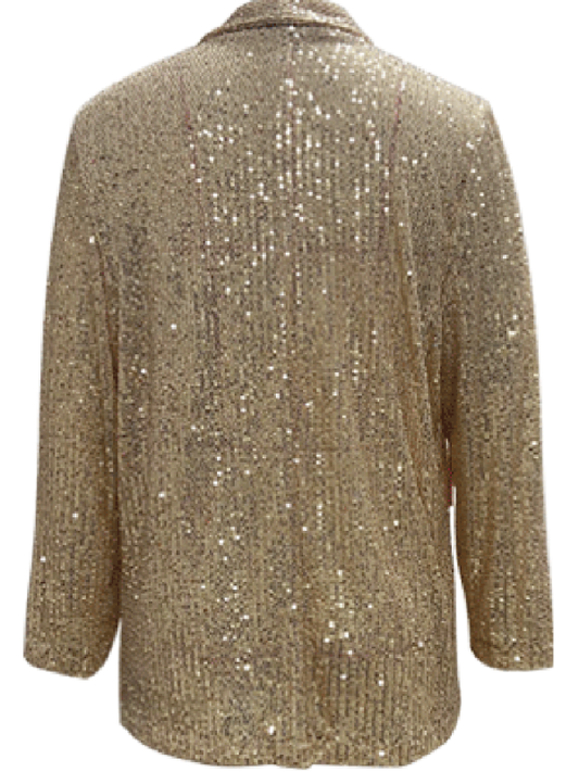 Sequined Lapel Blazer