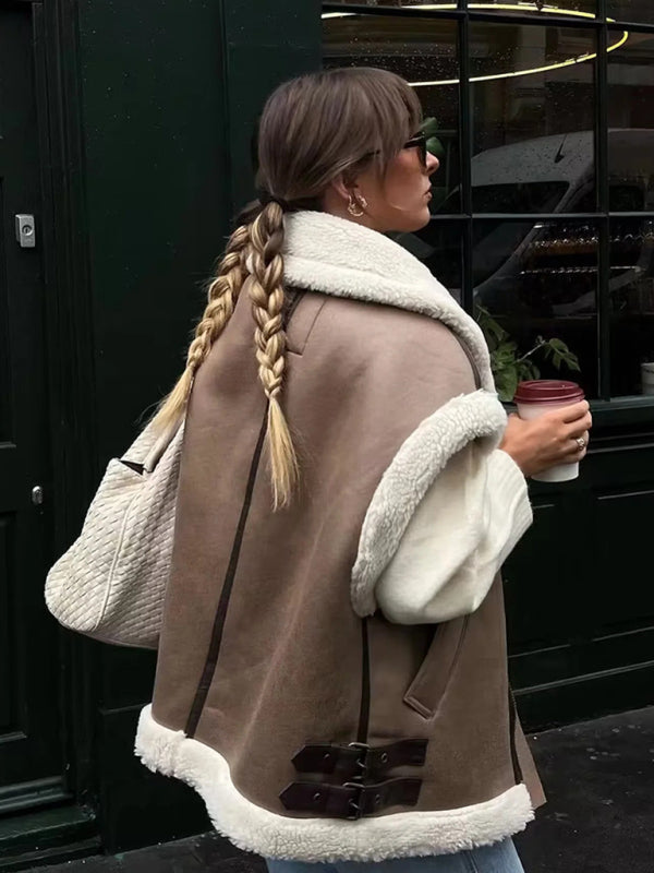 Colete de Algodão Sem Mangas Forrado com Pêlo Polar