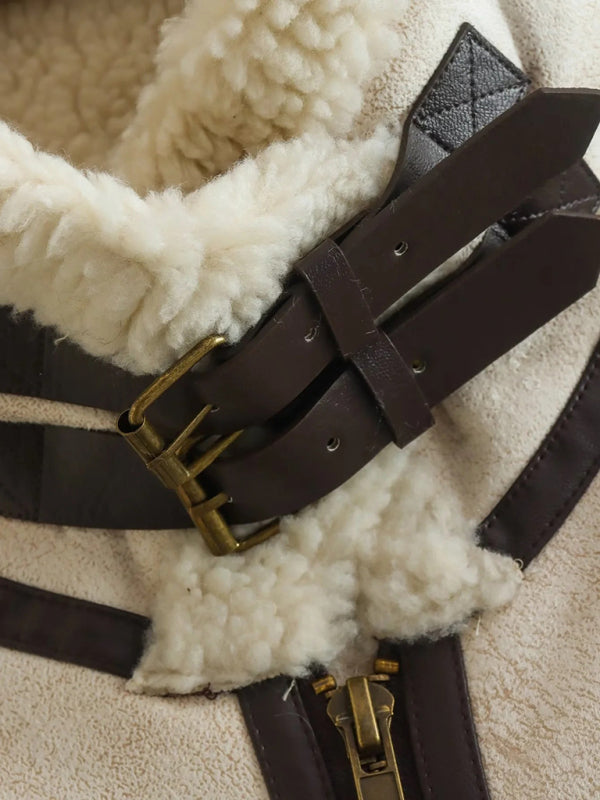 Colete de Algodão Sem Mangas Forrado com Pêlo Polar