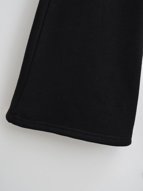 Low-Rise Micro-Flare Drawstring Pants