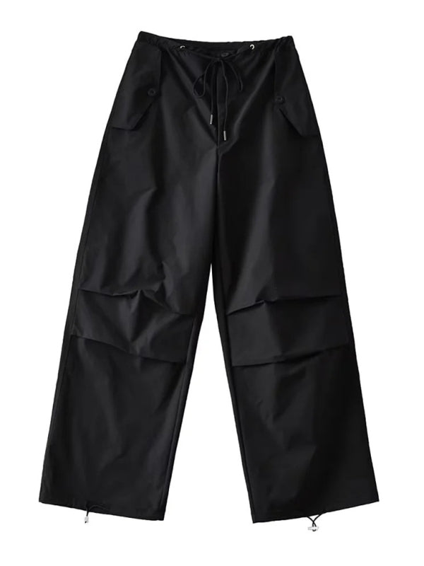 Wide-Leg Utility Overalls with Flap Pockets