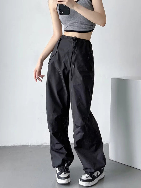 Wide-Leg Utility Overalls with Flap Pockets