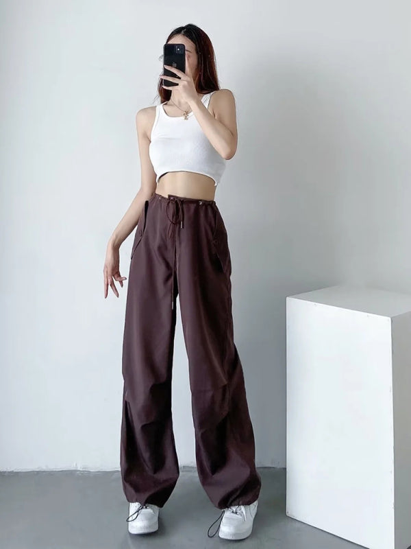 Wide-Leg Utility Overalls with Flap Pockets