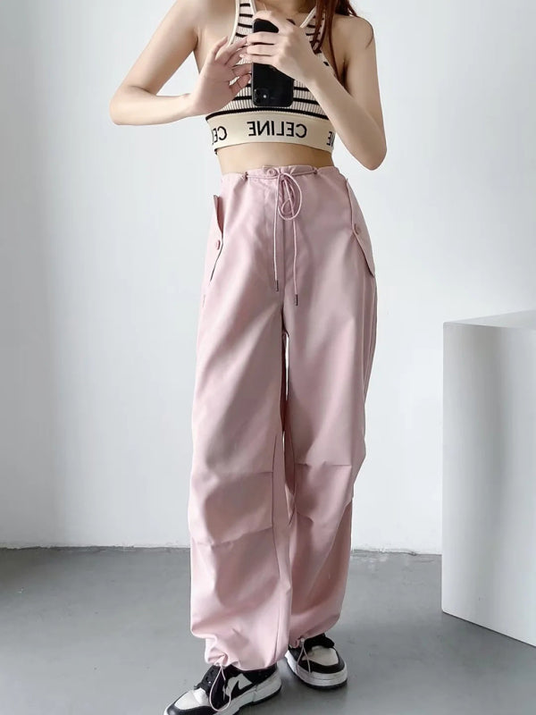 Wide-Leg Utility Overalls with Flap Pockets