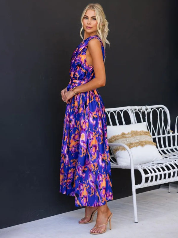 One-Shoulder Strapless Backless Dress – Slim-Waist Woven Elegance for Spring & Summer