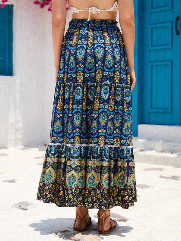 Bohemian Patchwork Midi Skirt – Smiling Maria