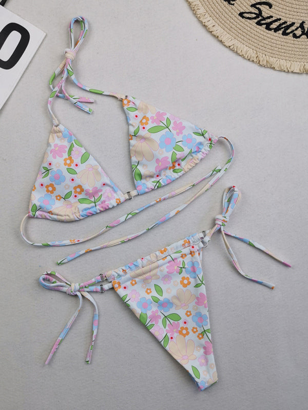 Metal Ring Strap Bikini Set – Two-Piece, Sexy Fit, Multiple Patterns