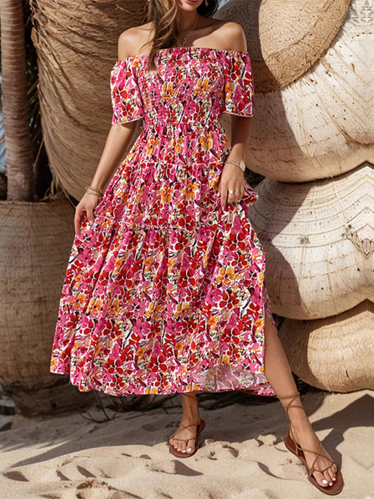 Floral One-Shoulder Resort Dress – Romantic Spring-Summer Style