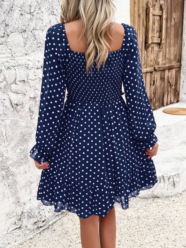 Polka Dot Spring Summer Casual Dress – Lightweight & Breezy Woven Look