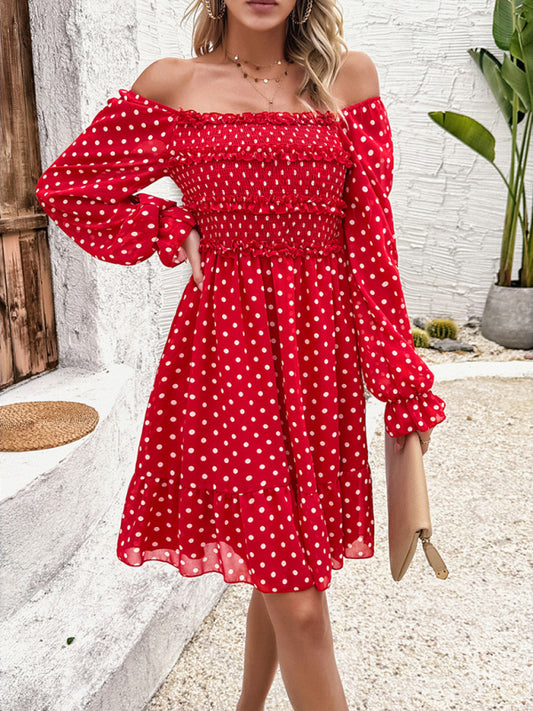 Polka Dot Spring Summer Casual Dress – Lightweight & Breezy Woven Look