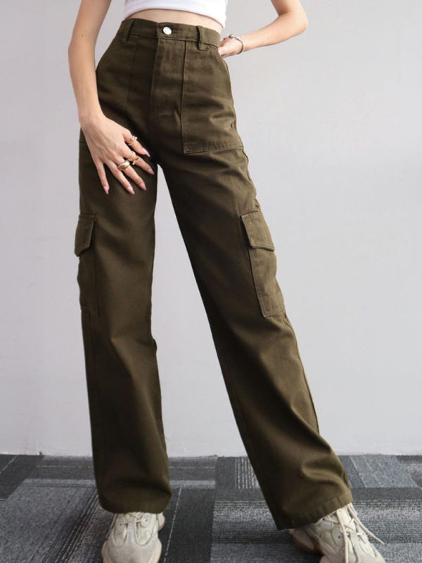 Chic Mid-Rise Pocket Overalls