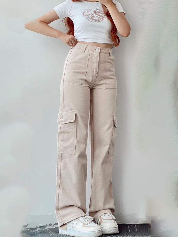 Chic Mid-Rise Pocket Overalls