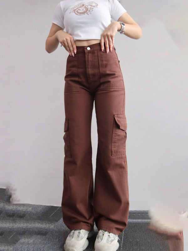 Chic Mid-Rise Pocket Overalls