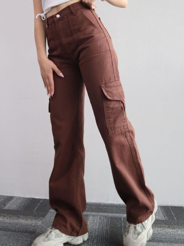 Chic Mid-Rise Pocket Overalls