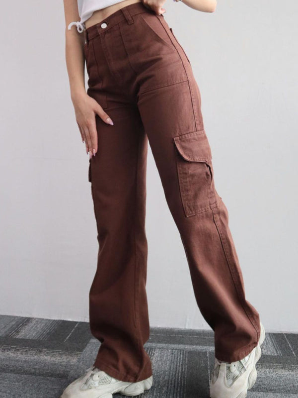 Chic Mid-Rise Pocket Overalls
