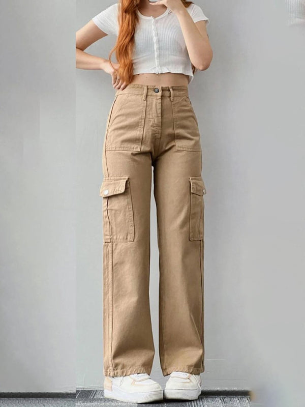 Chic Mid-Rise Pocket Overalls