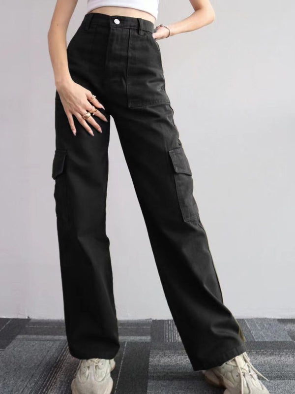 Chic Mid-Rise Pocket Overalls