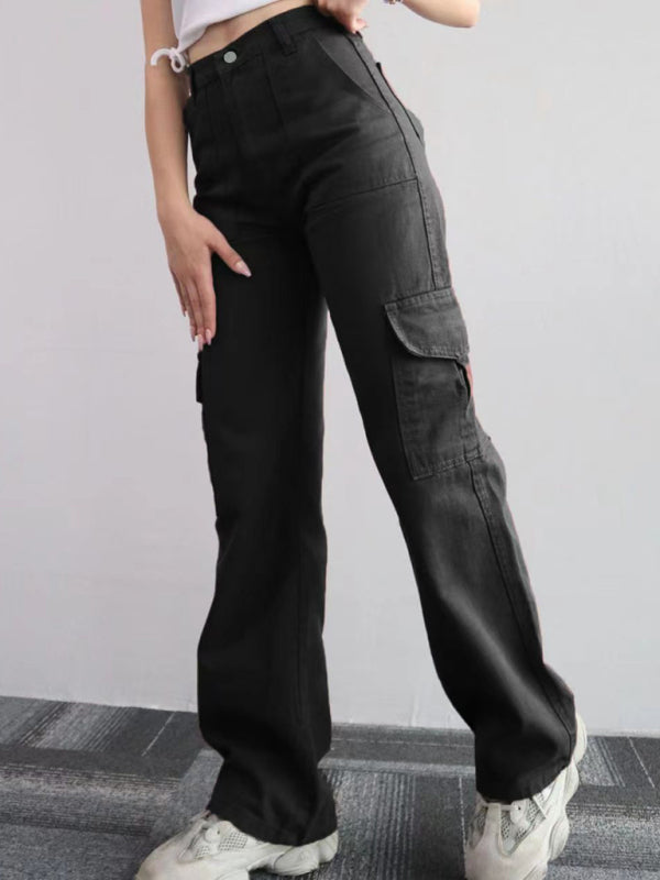 Chic Mid-Rise Pocket Overalls