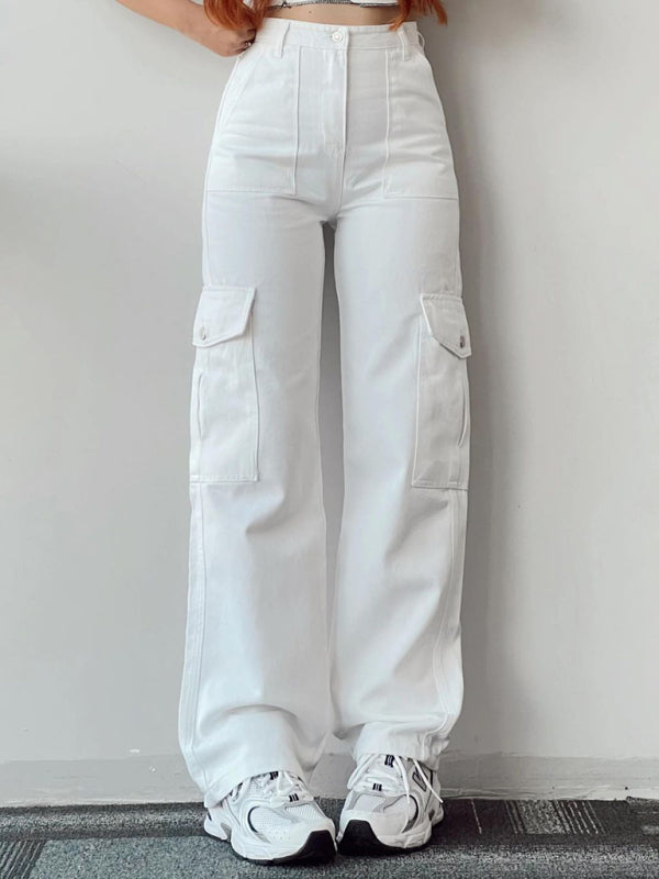 Chic Mid-Rise Pocket Overalls
