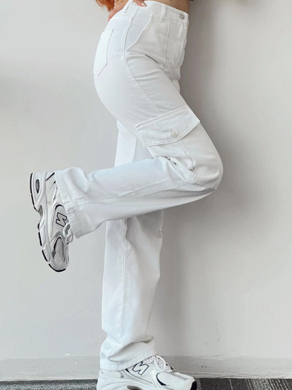 Chic Mid-Rise Pocket Overalls