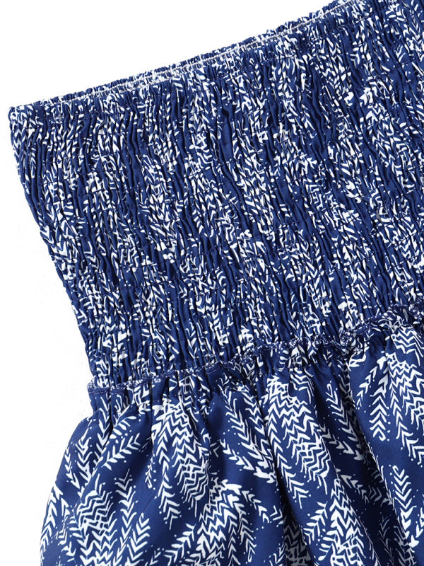 Jupe plissée à volants florale