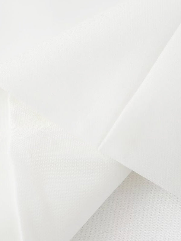 Lace Spliced White Short Suspender Dress – Elegant Spring-Summer Style