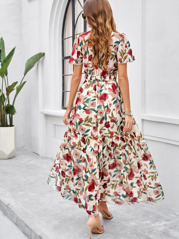 Printed Waist Dress – Casual Grace Style for Spring & Summer Comfort