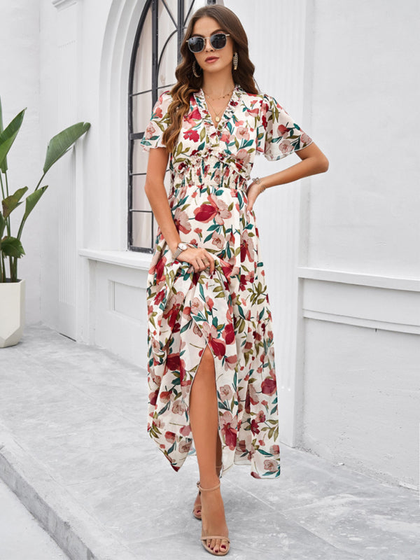 Printed Waist Dress – Casual Grace Style for Spring & Summer Comfort