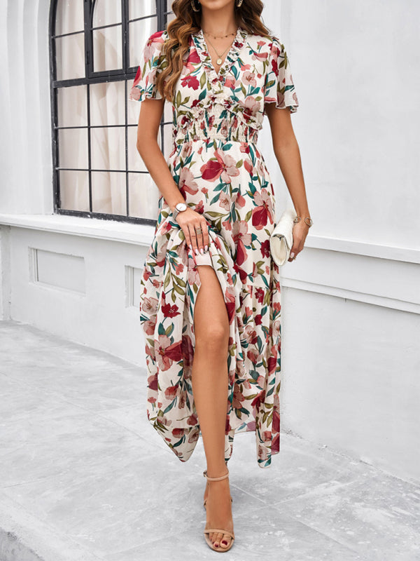 Printed Waist Dress – Casual Grace Style for Spring & Summer Comfort