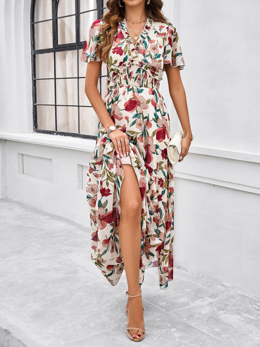 Printed Waist Dress – Casual Grace Style for Spring & Summer Comfort